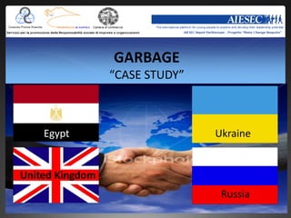 GARBAGE
                 “CASE STUDY”



    Egypt                       Ukraine


United Kingdom
                                 Russia
 