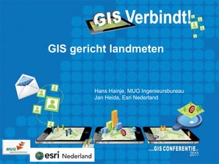 GIS gericht landmeten Hans Hainje, MUG Ingenieursbureau Jan Heida, Esri Nederland 