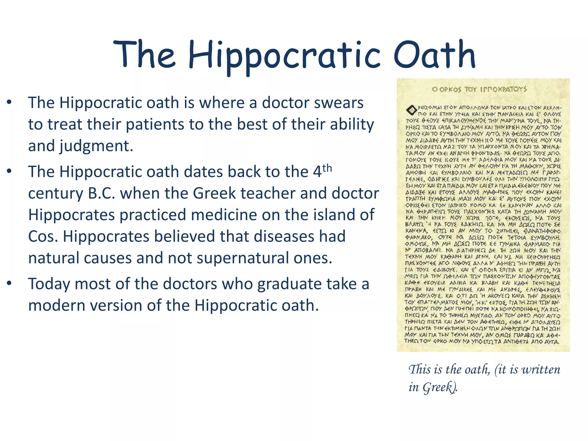 Power Point Greek Medicine | PPTX
