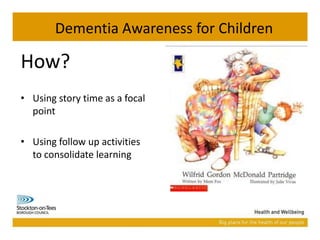 Dementia Awareness for Children
Quotes from Children:
‘Astonished – they will be really astonished at Christmas when they ...