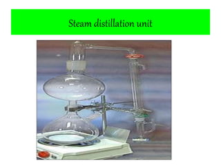 Steam distillation unit 
 