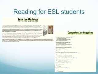 Reading for ESL students