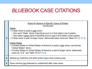 PowerPoint - Legal Citation Form 1 - Case Law.pptx