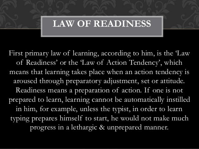 primary laws of learning