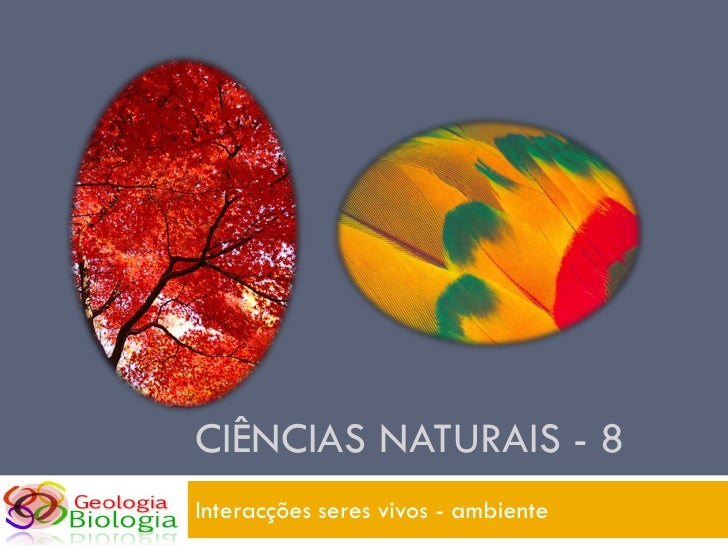 CIÊNCIAS NATURAIS - 8
Interacções seres vivos - ambiente
 