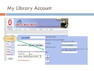 My Library Account 