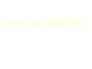 Can you see me?
 