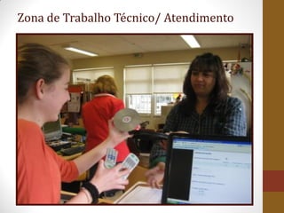 Zona de Trabalho Técnico/ Atendimento
 