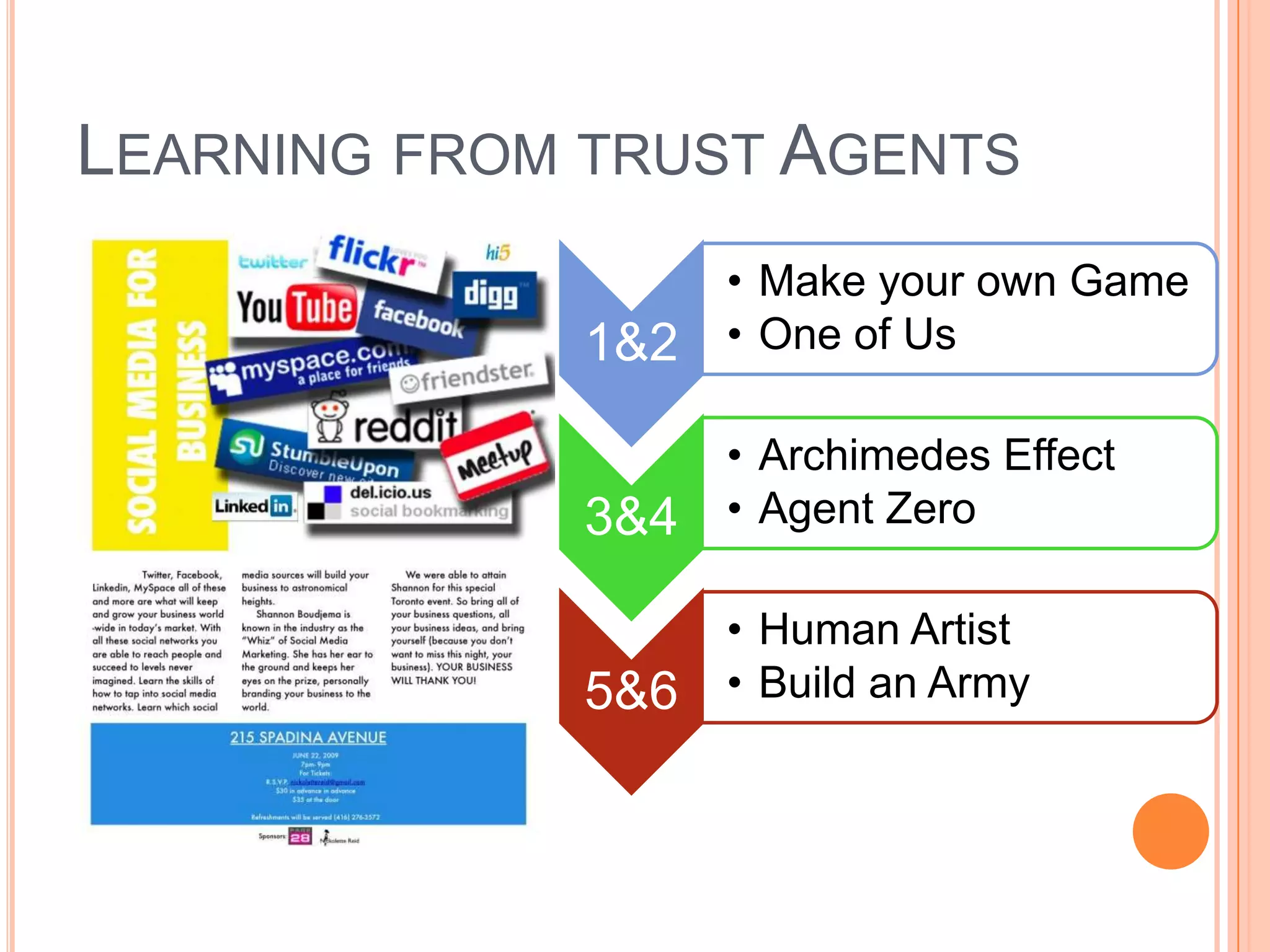 Learning from trust Agents