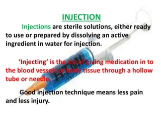 Define Inject Safe injection practice for nurses | PPSX