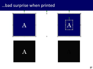 27
…bad surprise when printed
27
 
