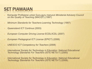 Minimum Standards for Teachers-Learning Technology (1997)