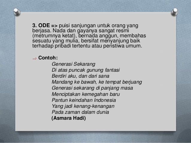 Contoh Puisi Ode Untuk Pahlawan - Simak Gambar Berikut