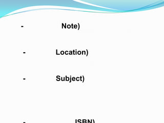 -    Note)


-   Location)


-   Subject)
 