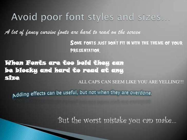 powerpoint 101 what not to do