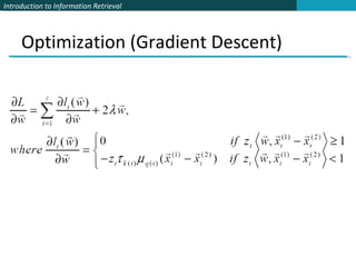 Optimization (Gradient Descent) 