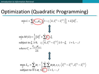 Optimization (Quadratic Programming) 