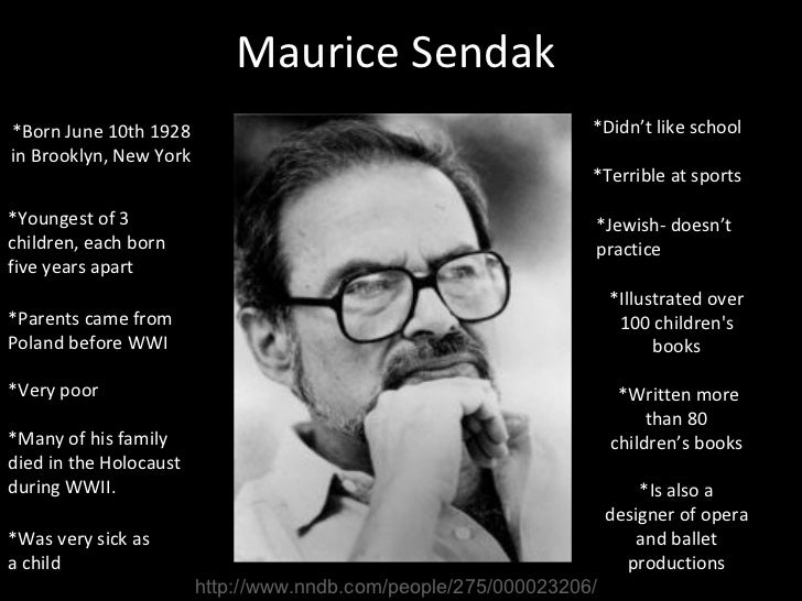 an introduction to the life of maurice sendak Making mischief: a maurice sendak appreciation - hardcover a master of literary invention himself, maguire explores recurring motifs in sendak's life work - from monsters to mayhem - as well as from introduction, by h nichols b clark. an introduction to the life of maurice sendak Making mischief: a maurice sendak appreciation - hardcover a master of literary invention himself, maguire explores recurring motifs in sendak's life work - from monsters to mayhem - as well as from introduction, by h nichols b clark.