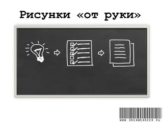Рисунки «от руки»
www.dreamcareer.ru
 