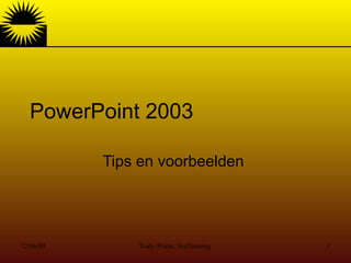 PowerPoint 2003 Tips en voorbeelden  