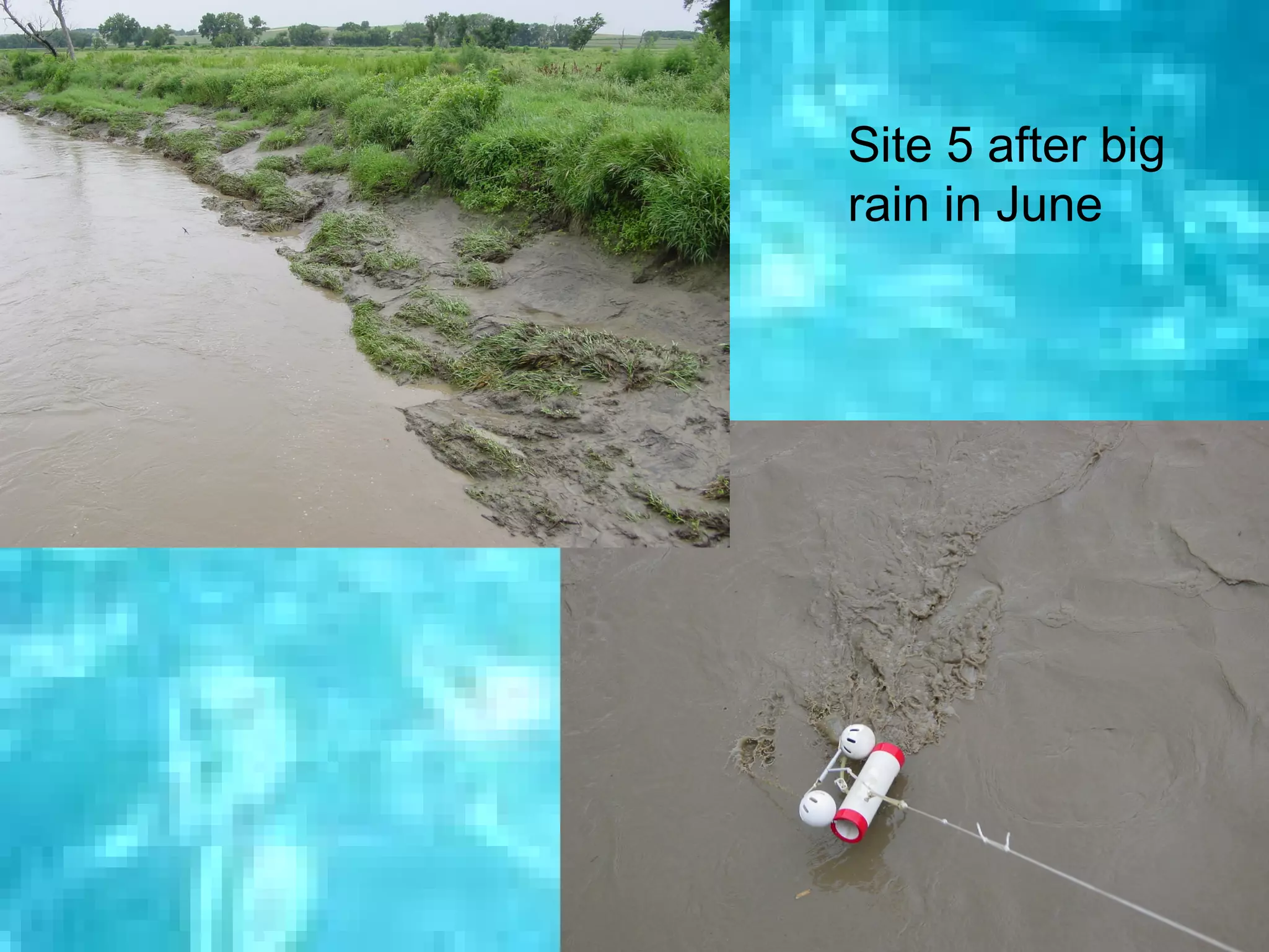 Site 5 after big
rain in June




   62
 