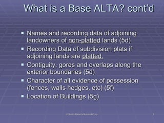 ALTA Land Title Survey | PPT