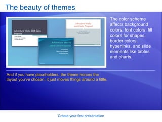 Power Point 2007 Create Your First Presentation | PPT