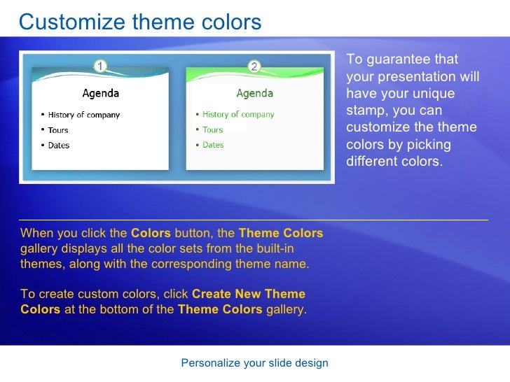 power point 2007 personalize your slide design powerpoint custom themes