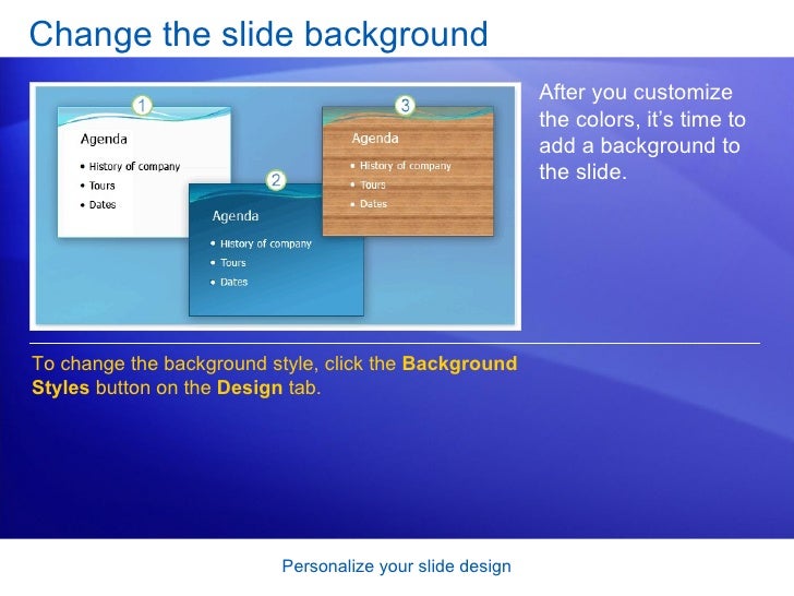 power point 2007 personalize your slide design