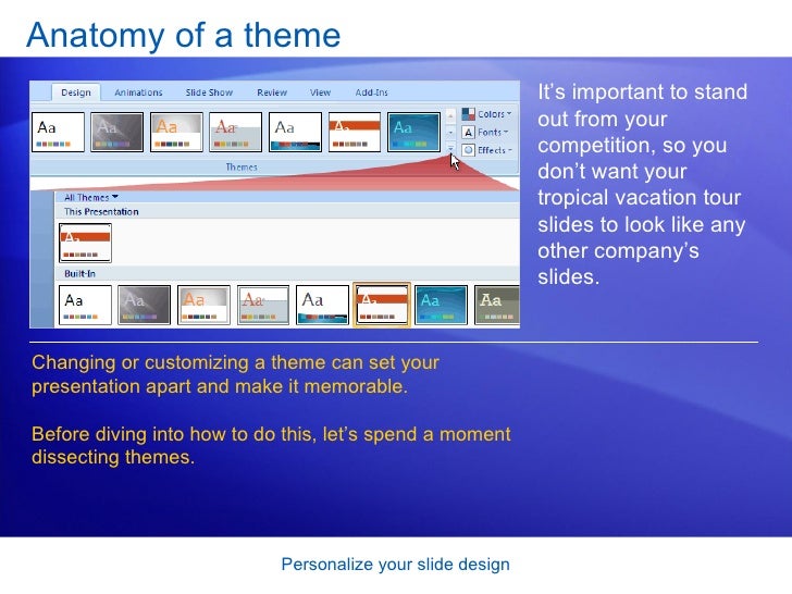 power point 2007 personalize your slide design power point 2007 themes