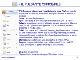 Powerpoint 2007, guida riepilogativa per comporre.. Slide 3