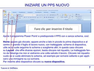 Powerpoint 2007, guida riepilogativa per comporre.. Slide 7