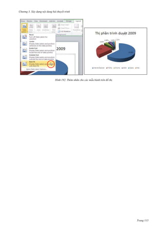 Chương 3. Xây dựng nội dung bài thuyết trình

192. Thêm nhãn cho các mẫu bánh trên đồ thị

Trang 115

 