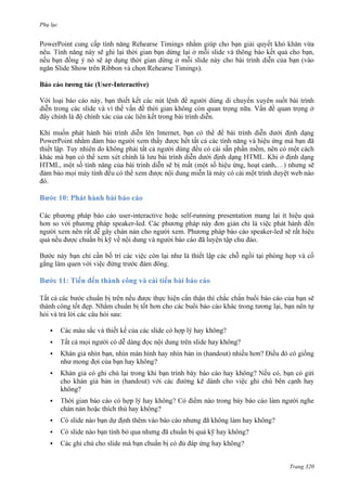 Phụ lục

ngăn Slide Show trên Ribbon

).

(User-Interactive)

.

, ho
.

-

-running presentation ma
.

.

.

,
:



không?



hay không?



?
?



?
không?



?


?




?
?
Trang 320

 