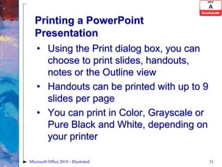 Printed Out Powerpoint Examples Powerpoint 2010 Unit A PPT | PDF
