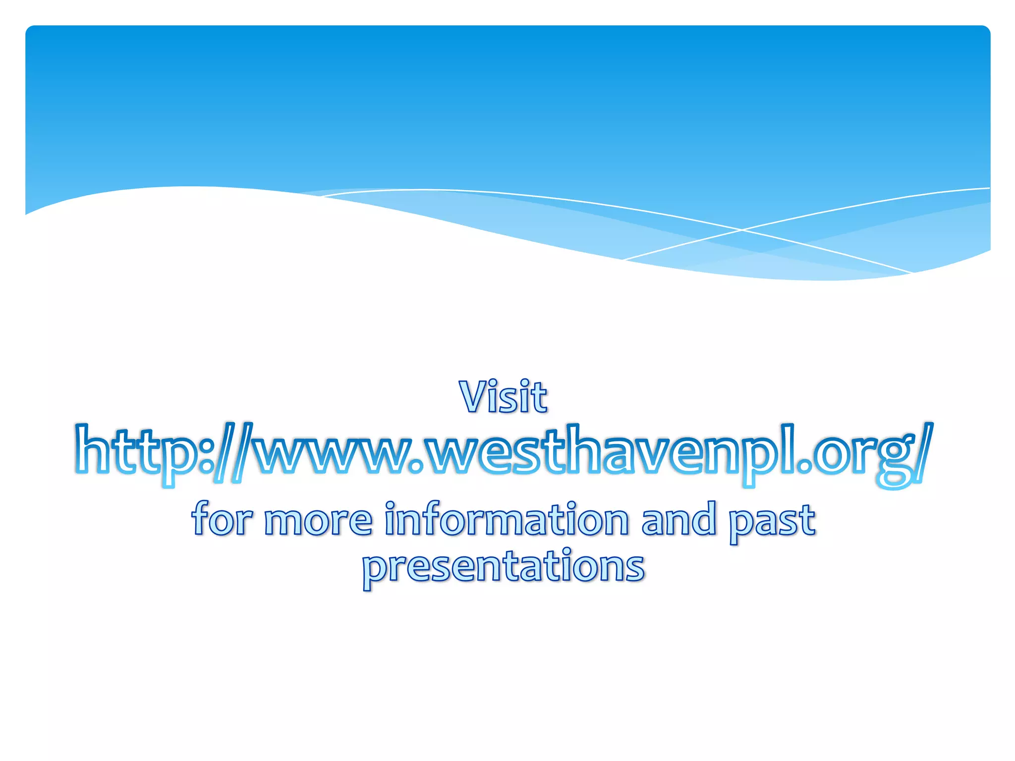 WHPL Introduction to PowerPoint 2011