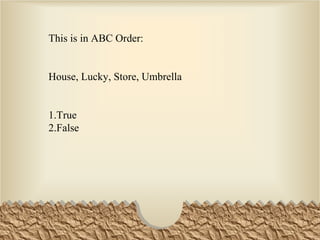 Powerpoint 20 abc order