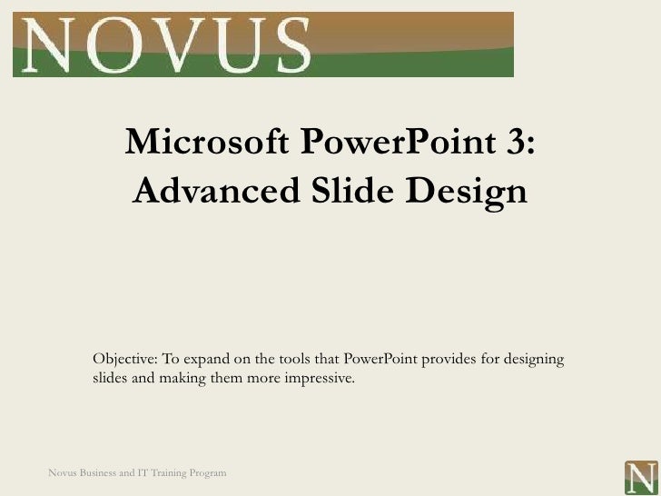powerpoint lesson 3 advanced slide design
