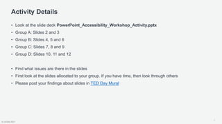 PowerPoint Accessibility Workshop | PPTX