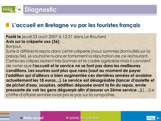 Diagnostic L’accueil en Bretagne vu par les touristes français 09/06/09 ,  Mur de Bretagne Atelier accueil 