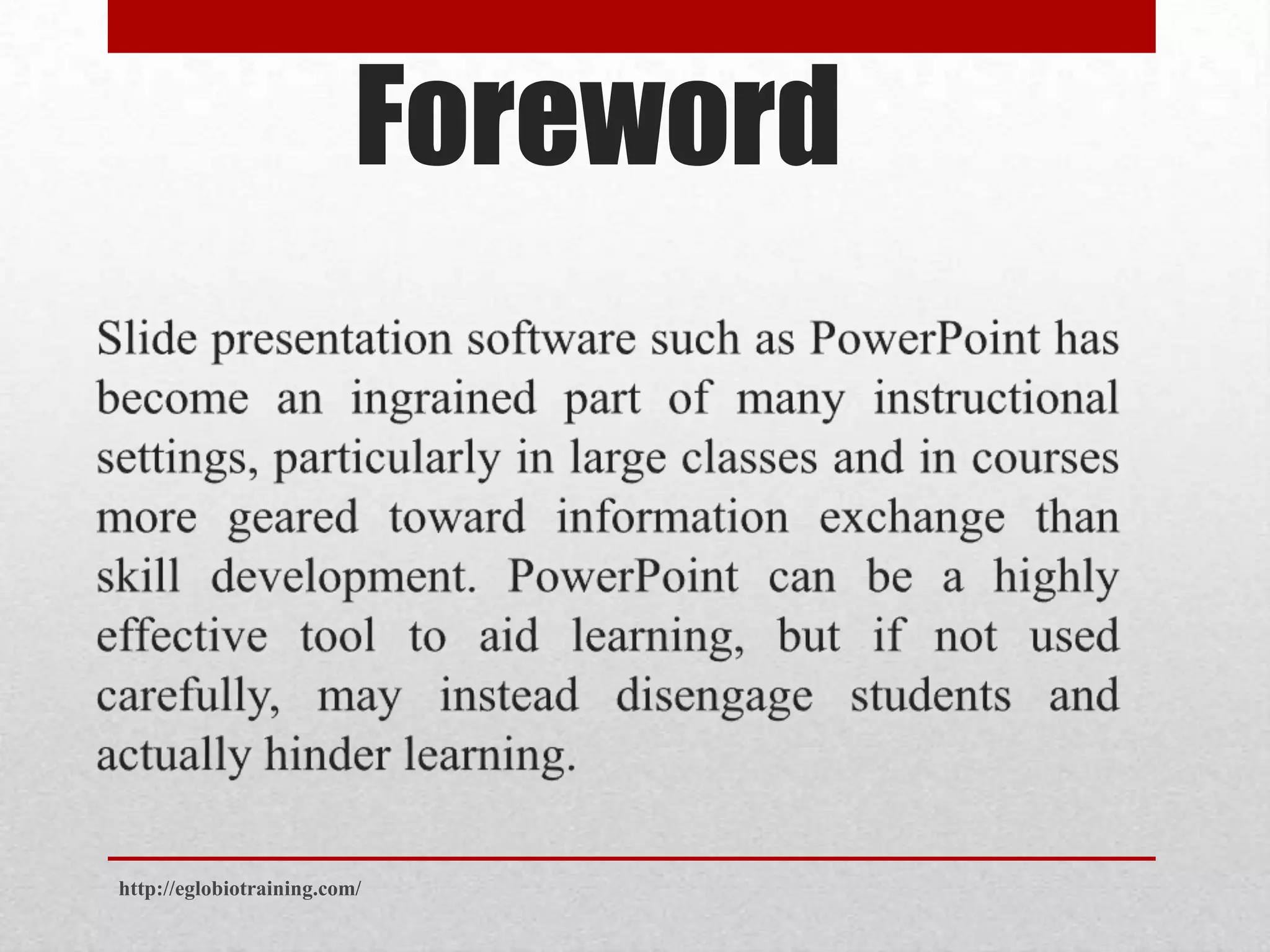 Foreword




http://eglobiotraining.com/
 