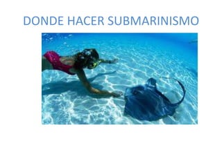 DONDE HACER SUBMARINISMO
 
