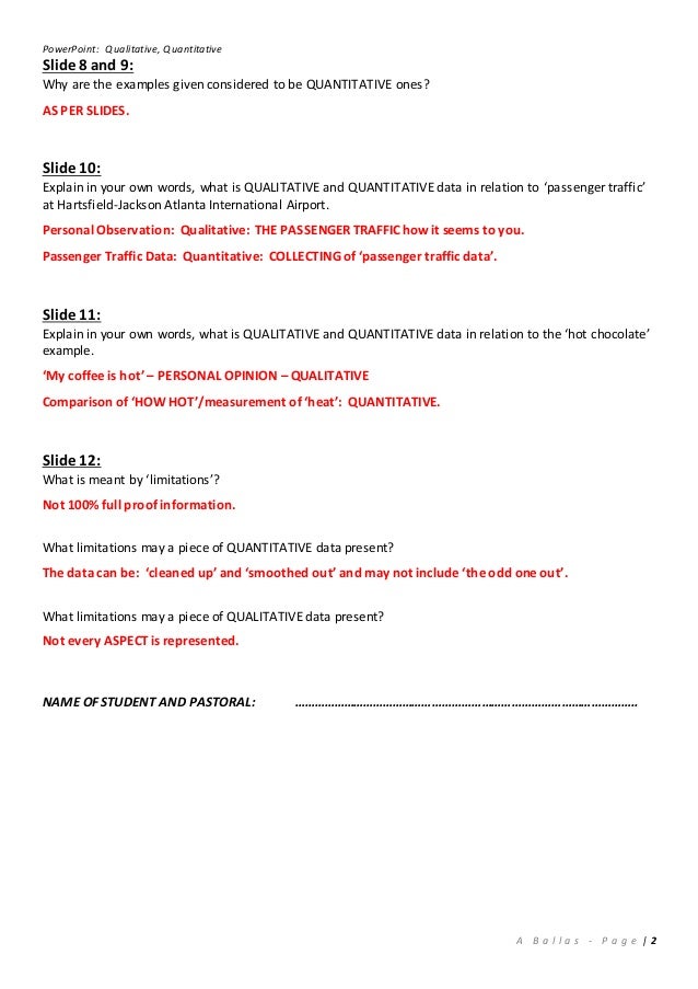 worksheet data quantitative Worksheet [Answers]: Quantitative Qualitative, (PowerPoint)
