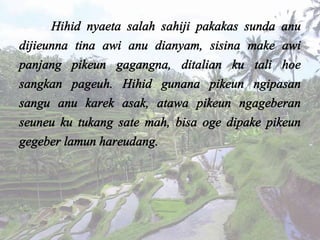 Perkara Pakakas Urang Sunda