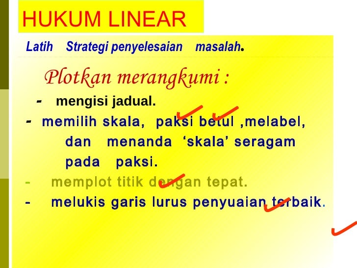 Soalan Hukum Linear - Selangor t