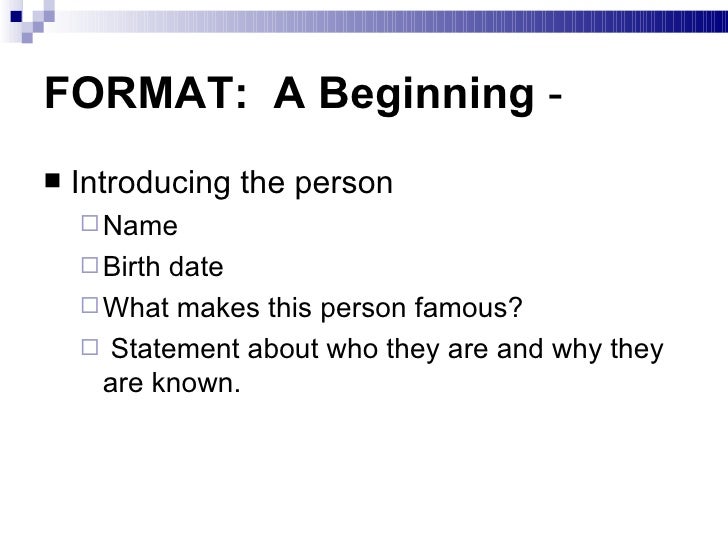 presentation biography