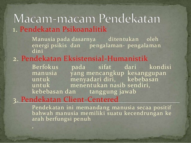 Pendekatan Metode Dan Teknik Dalam Bimbingan Konseling Stain Salatig