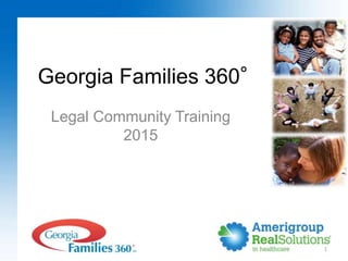 1
Georgia Families 360°
Legal Community Training
2015
 