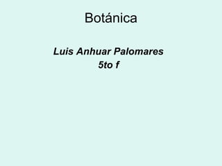 Botánica Luis Anhuar Palomares 5to f 