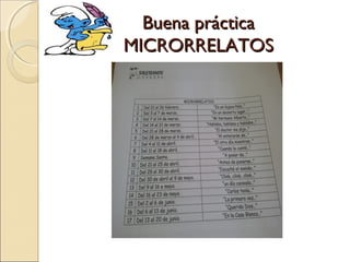 Buena prácticaBuena práctica
MICRORRELATOSMICRORRELATOS